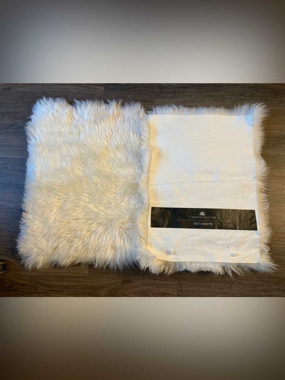 One "Yeti White" Sheepskin Sample/Small/ Swatch